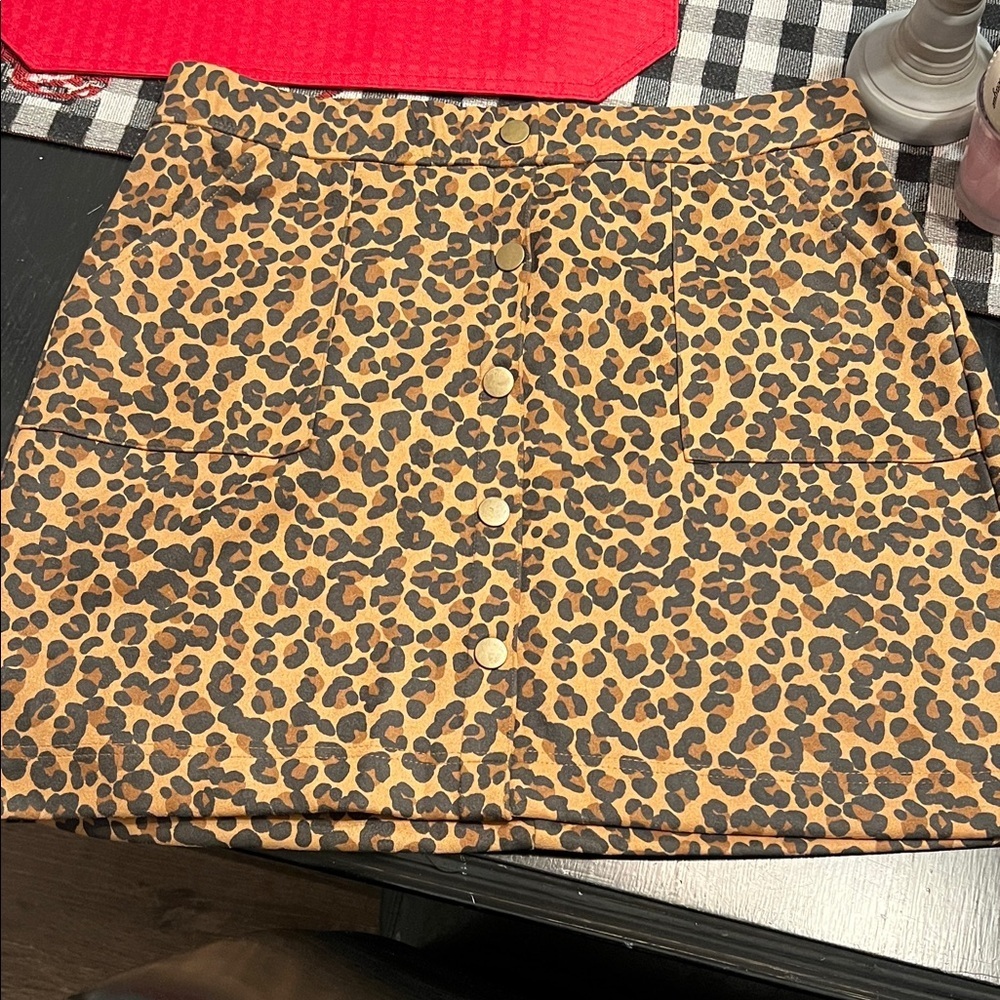 Cato Leopard Print Mini Skirt